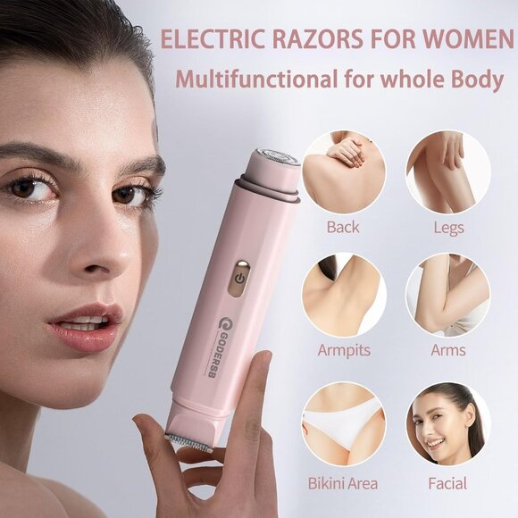 Bikini Trimmer for Women, Waterproof Electric Bikini Shaver Cordless Recharge Ra - Picture 2 of 7